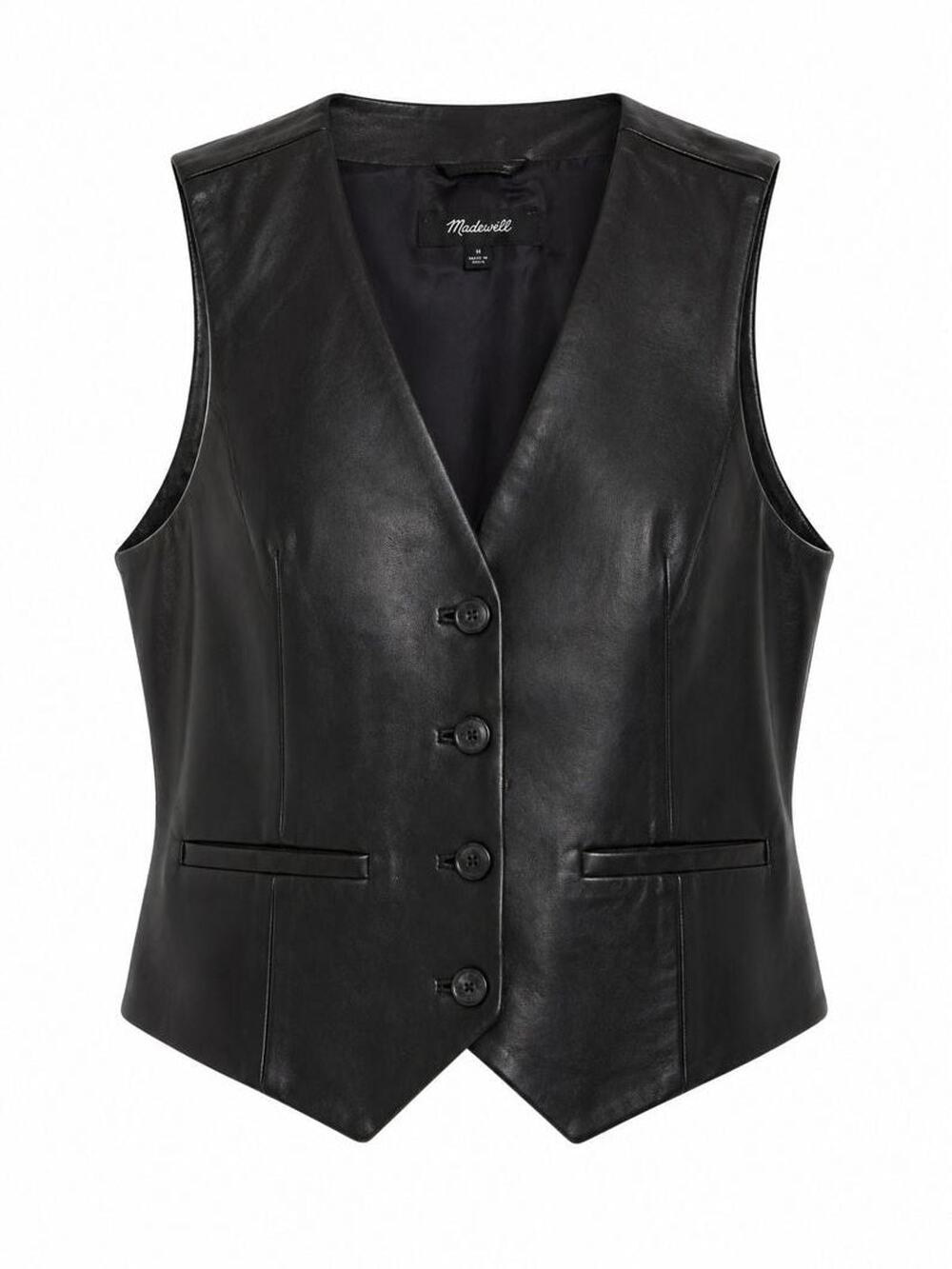 Madewell - Luxe Lamb Leather Vest - Size 4 (Like New)